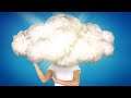 Una nube mágica de lana, algodón y alambre que te da luz