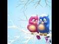 Tap Color Lite - Pink Bird And Blue Bird Love Is The Winter Cold Snow (Birds Pics)