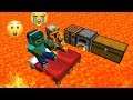 MC NAVEED AND MARK FRIENDLY ZOMBIE TRY AND SURVIVE INSIDE A LAVA HOUSE MOD !! Minecraft