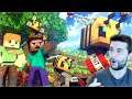 🐝REACTING TO AMAZING BEE FIGHT MOVIE! Minecraft Animations🐝