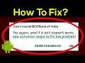 Fix Can't Install Bank Of India Error On Google Play Store in Android & Ios