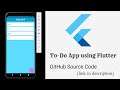 Flutter Todo App UI (GitHub Source Code)