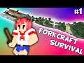 Minecraft But I Am Surviving On a MASSIVE Fork | Fork Planet Survival