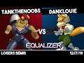 TankTheNoobs (Captain Falcon/Falcon) vs DankLouie (Fox) | Melee Losers Semis | Equalizer 1