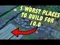 TOP 5 WORST PLACES TO BUILD A BASE IN GROUNDED | DONT BUILD HERE IN GROUNDED UPDATE 10.0 NEW UPDATE