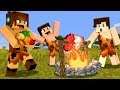 FIZEMOS COMIDA NA FOGUEIRA !! - Minecraft Primitivo #02