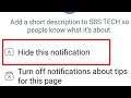 How To Facebook Hide this notification And Remove this notification