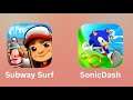 Subway Surfers Miami vs SonicDash 2 - android gameplay