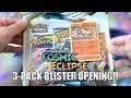 “ULTRA” AWESOME POKEMON COSMIC ECLIPSE 3-PACK BLISTER OPENING! Victini Promo!