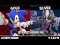 Gold (Sonic) vs Silver (Wolf/Mario) | Losers Semis | Synthwave #9