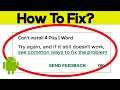 How To Solve Can't Install 4 Pics 1 Word Error On Google Play Store in Android & Ios