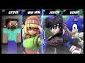 Super Smash Bros Ultimate Amiibo Fights – Steve & Co #350 Steve vs Min Min vs Joker vs Sonic
