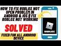 How to Fix Roblox Not Opening/ Not Working in Any Android-2021