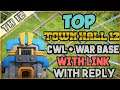 New Townhall 12 Base With Link ! Townhall 12 Bases!Farming | Trophy | War | With Copy Link + Replay
