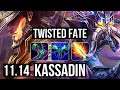 TWISTED FATE vs KASSADIN (MID) | 6/1/10, 1.6M mastery, 700+ games | KR Master | v11.14