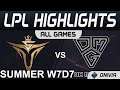 V5 vs OMG Highlights ALL GAMES LPL Summer Season 2021 W7D7 Victory Five vs Oh My God by Onivia