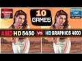 Amd Radeon HD 5450 vs Intel HD Graphics 4000 | 10 Games Test |  Which Is Best ?
