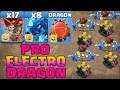 Pro Electro Dragon Attack With Balloon ! 8 Electro Dragon + 17 Balloon + Battle Blimp Clash OF Clans