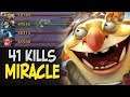 Miracle Techies 50k gold 2 hours game and 41 kills - great perfomance Dota 2