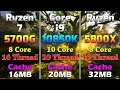 Ryzen 7 5700G (16MB Cache) vs Core i9 10850K (20MB Cache) vs Ryzen 7 5800X (32MB Cache)
