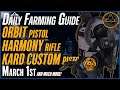 The DIVISION 2 | March 1 | Beginner Farming Guide | Targeted Loot Today | ORBIT | KARD | HARMONY
