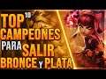 TOP 10 CAMPEONES para SALIR de BRONCE y PLATA S11 | League of Legends