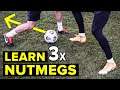 3 easy ways to nutmeg defenders | Learn panna skills