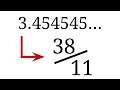 How to Convert Repeating Decimals to Fractions (#shorts)