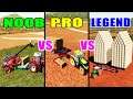 NOOB vs PRO vs LEGEND | Amazing Loading and Transporting!! Farmer Comparison!!  Farming Simulator 19