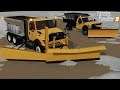 Department of Public Works Plowing Snow With International WorkStar & Ford F-550 - Farming Simulator