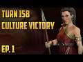 Ep. 1 Turn 158 Culture Victory - Civ 6 Gathering Storm Let's Play