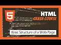 Basic Structure of a Web Page | HTML Crash Course for Beginners