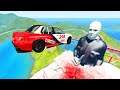 Epic Jumping Cars To Masked Maniac | Beamng Drive TrainWorld