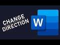 How To Change Text Direction (Vertical, Flipped, Rotate) - MS Word