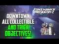 ALL DOWNTOWN COLLECTIBLES, TRICK OBJECTIVES, & GOALS! | Tony Hawk's Pro Skater 1+2