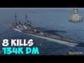 World of WarShips | Stalingrad | 8 KILLS | 134K Damage - Replay Gameplay 4K 60 fps
