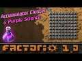 [24] Accumulator Cluster & Purple Science | Factorio 1.0