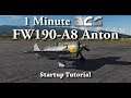 1 Minute DCS - FW190-A8 Anton - Startup Tutorial