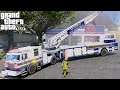 GTA 5 Firefighter Mod Tiller Ladder Firetruck Responding To Emergency Calls (LSPDFR Fire Callouts)