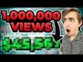 How much YouTube Paid Me for My 1,000,000 Viewed Video #Shorts