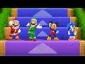 Mario Party 9 Step It Up - Mario Vs Luigi Vs Mickey Mouse Vs Sonic (Master CPU)