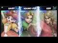 Super Smash Bros Ultimate Amiibo Fights – Request #14231 Daisy vs Young Link vs Ken