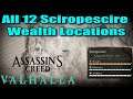 Assassin's Creed Valhalla All Sciropescire Wealth Locations guide