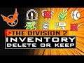 Division 2 SKILL MODS INVENTORY MANAGEMENT - Get Ready for the Update 3.0