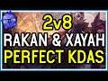 2v8 with RAKAN SUPPORT & XAYAH - HIGH ELO - League of Legends