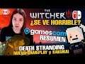 🤔THE WITCHER 3 ¿BASURA en SWITCH? | ¡SAKURAI en DEATH STRANDING y "GAMEPLAY"! | RESUMEN Gamescom