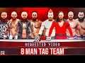 WWE 2K19 8 Man Tag Team Match Gameplay - Ricochet Aleister Black Usos vs The Bar Nakamura Rusev