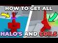 HOW TO GET ALL HALOS AND COILS IN TOWER OF HELL | (ROBLOX)