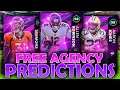 MY FREE AGENCY PROMO PREDICTIONS - Madden 21 Ultimate Team "Free Agency"