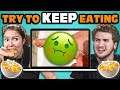 Adults React To Try To Keep Eating While Watching Challenge